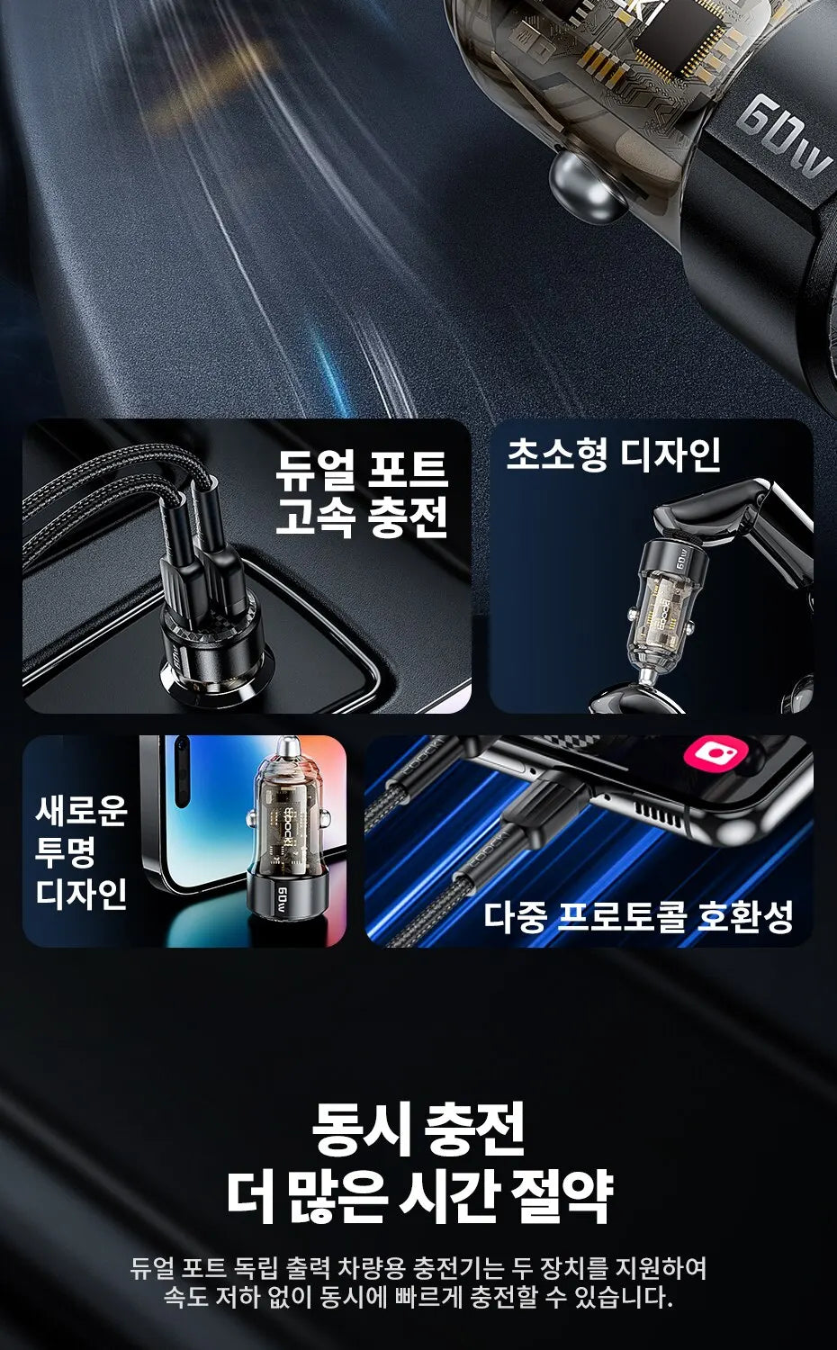 Toocki 60W Car Charger