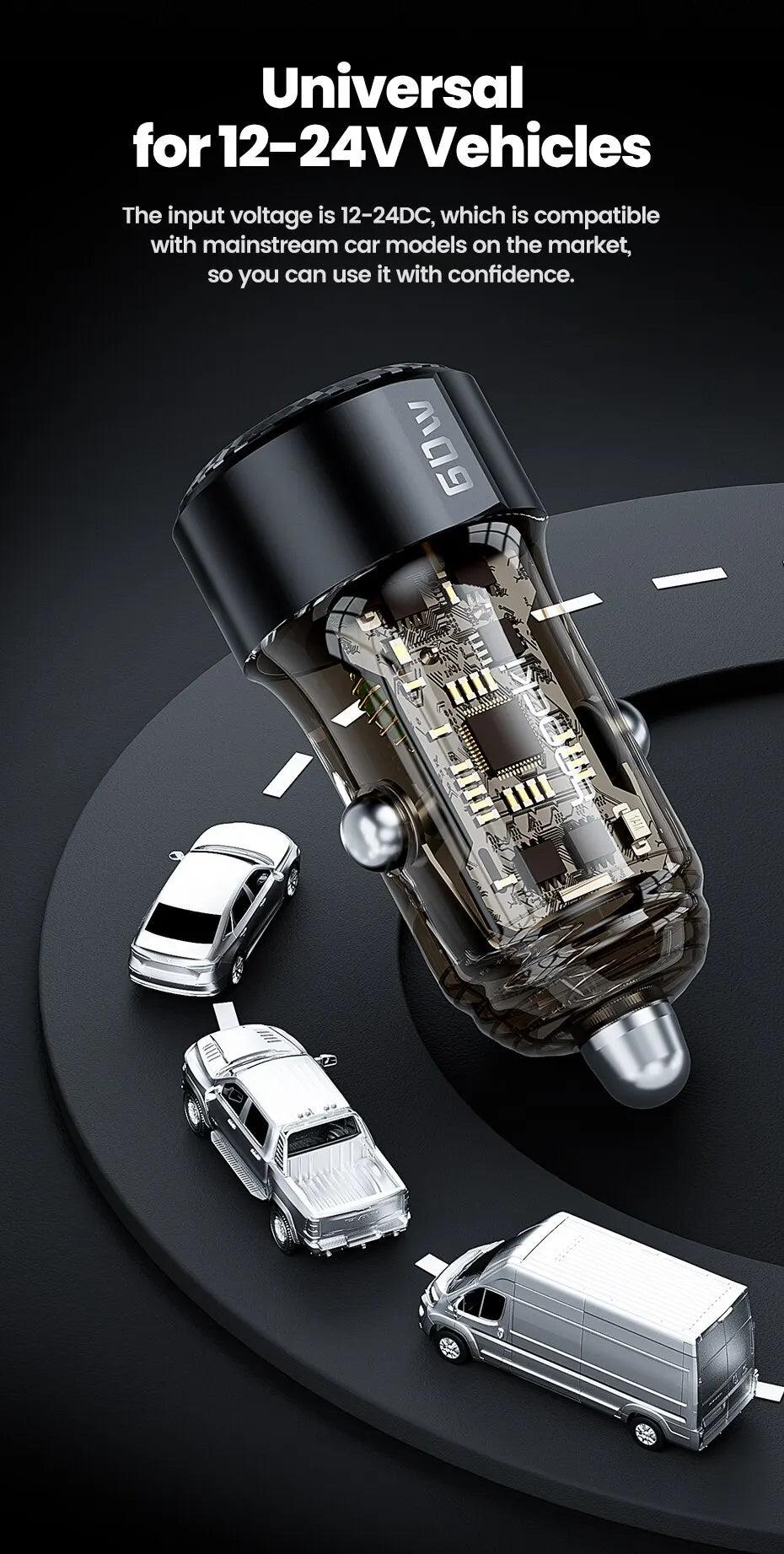 Toocki 60W Car Charger