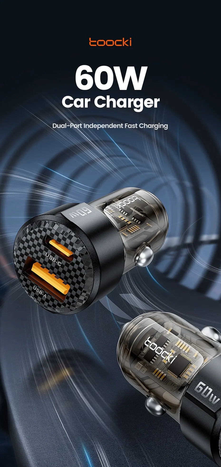 Toocki 60W Car Charger