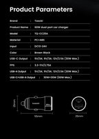 Toocki 60W Car Charger