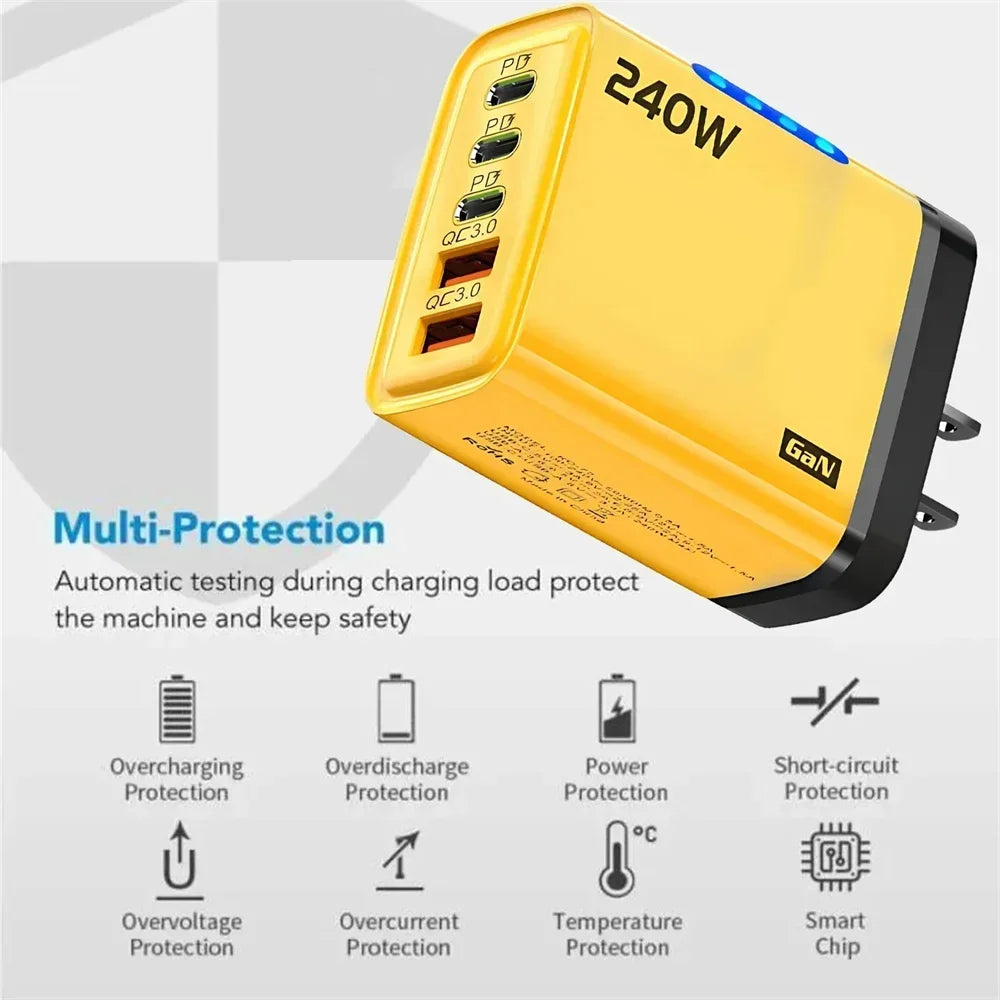 240W 5-Port USB PD Charger